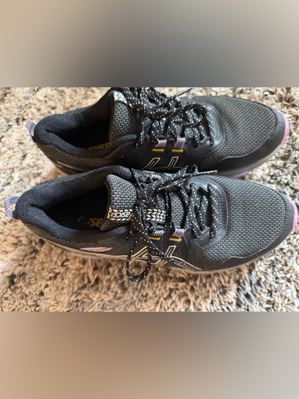 Asics Gel Venture 8 Black Running Sneakers - Picture 2 of 7